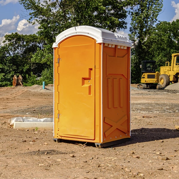 how often are the porta potties cleaned and serviced during a rental period in Lee County